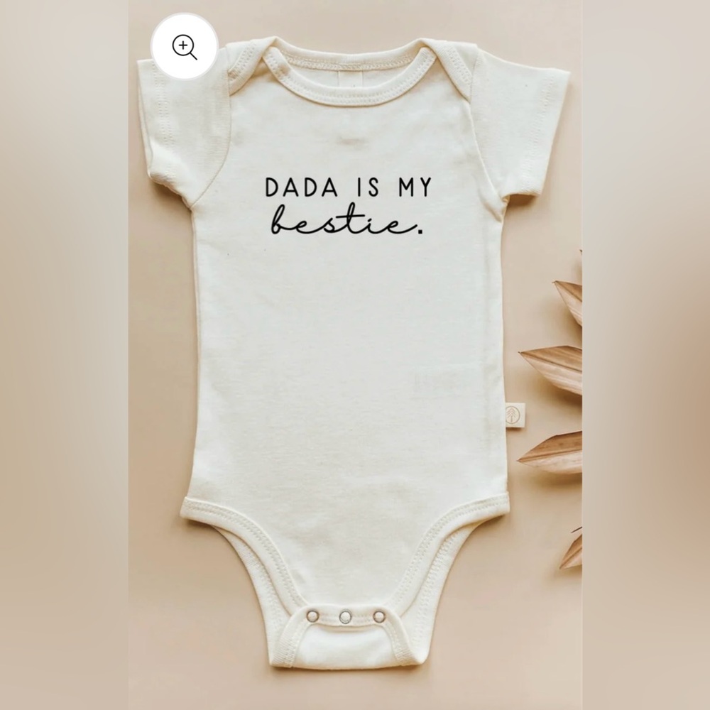 Dada is my bestie Organic Bodysuit